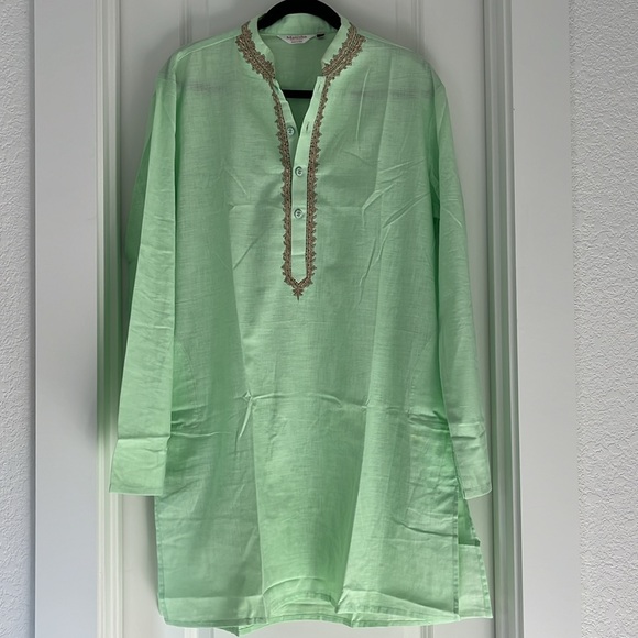 Men’s kurti size 40 pista color - Picture 3 of 4